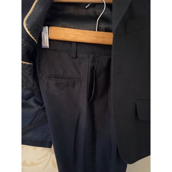 Boys Suit Azzurro Black 2pc Matching Suit Size 6 - Picture 7 of 8